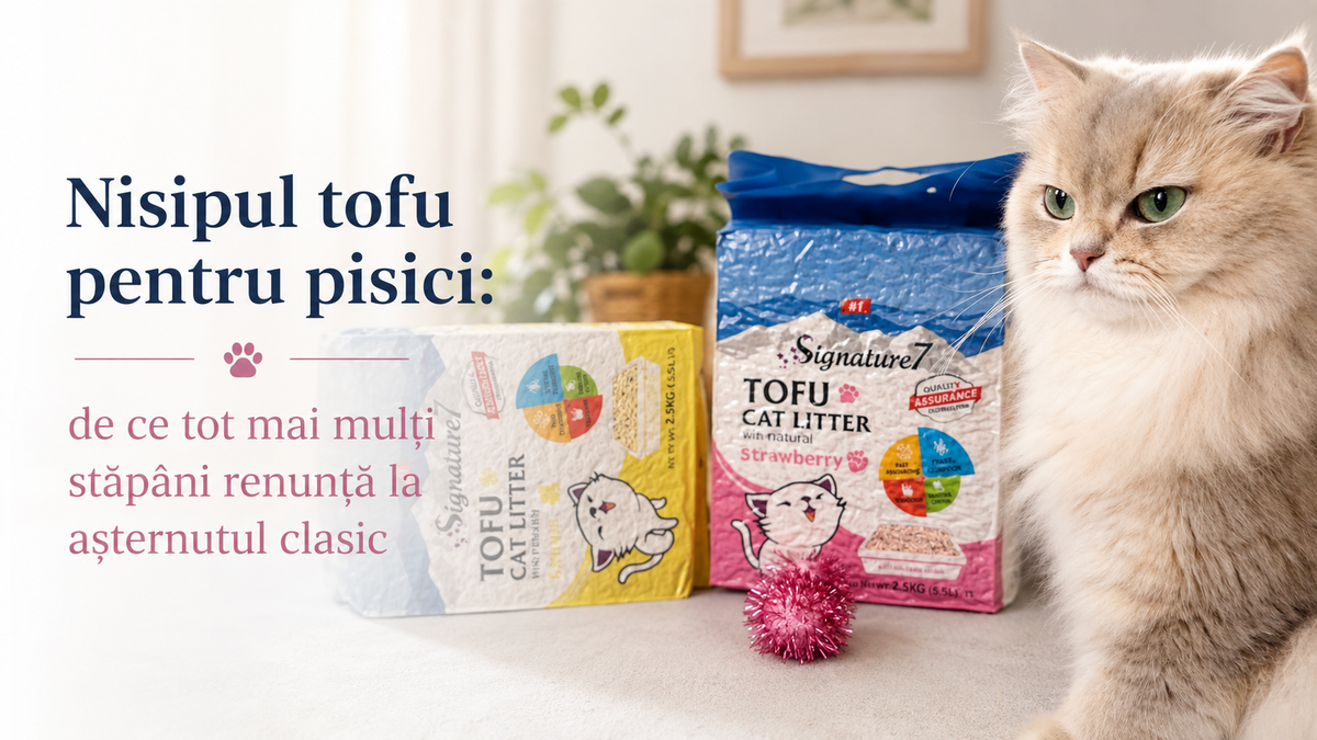 Nisipul tofu pentru pisici: de ce tot mai mulți stăpâni renunță la asternutul clasic