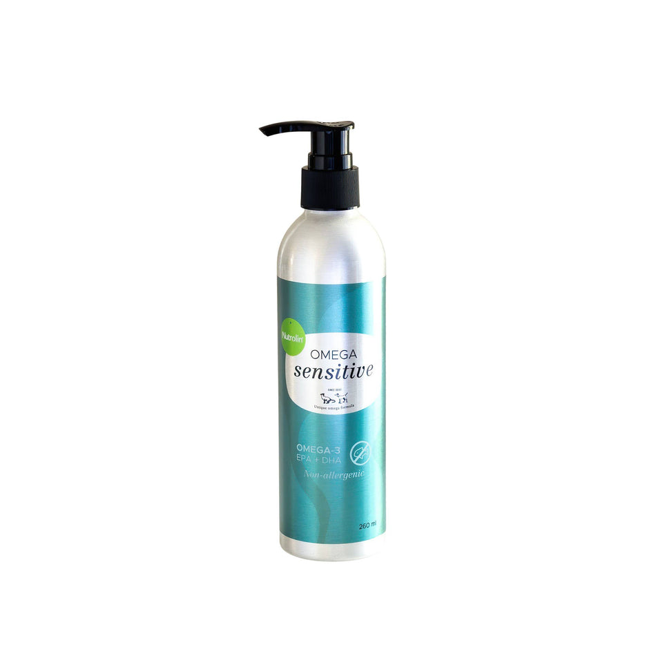Nutrolin Omega Sensitive ulei cu Omega-3 din microalge pentru pisici si caini, 260 ml