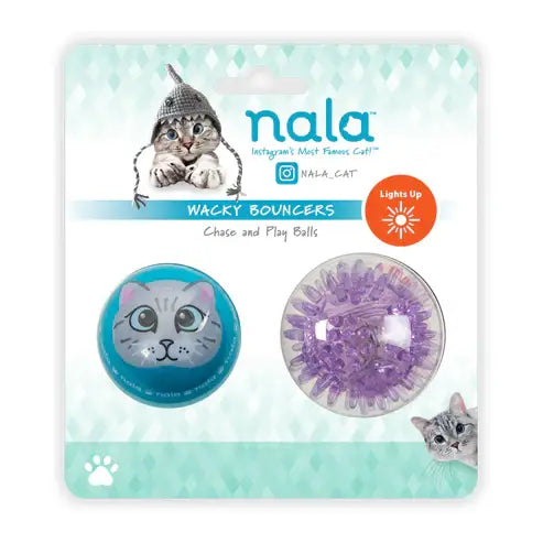 Nala Wacky Bouncers mingi luminoase cu ricoeu neregulat pentru pisici