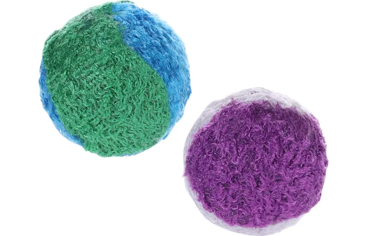 Flamingo Haza minge de plus cu zornaitoare pentru pisici, 4 cm, diverse culori