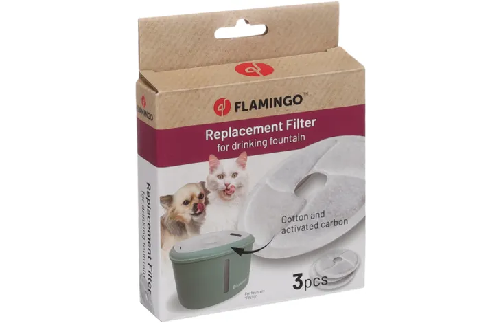 Flamingo Finto filtru de schimb pentru fantana de apa, 3 buc