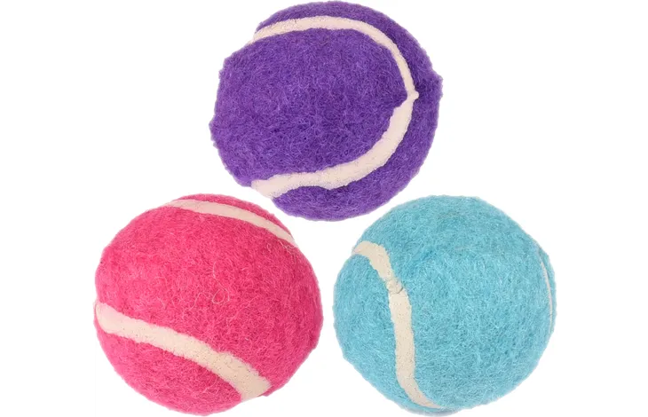 Flamingo Smash set 3 mingi de tenis pentru pisici, 3.8 cm