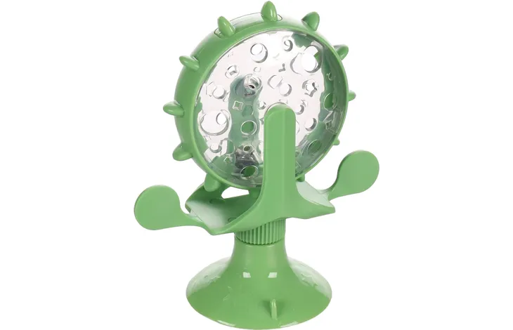 Flamingo Turna jucarie interactiva dozator de recompense pentru pisici, verde