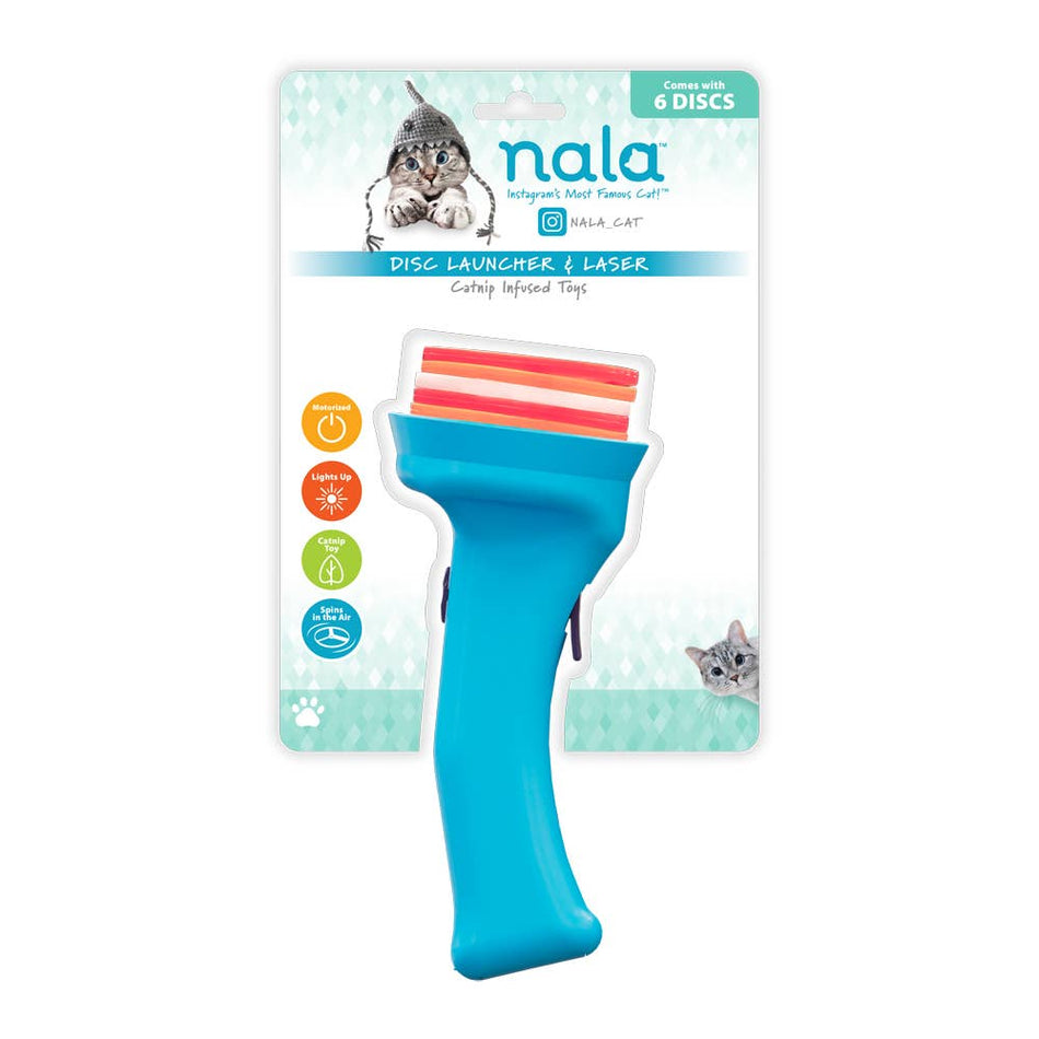 Nala Disc Launcher & Laser jucarie cu lansator de discuri si laser pentru pisici