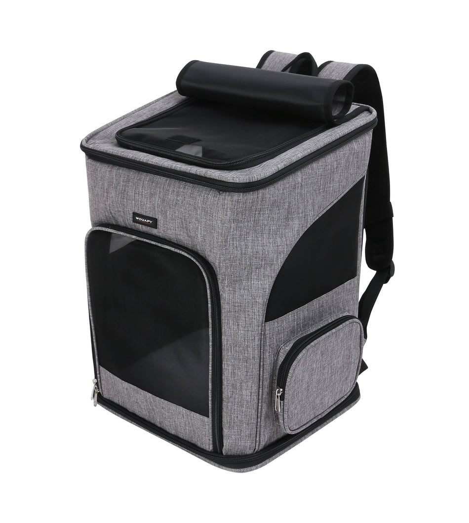 Wouapy Bungalow rucsac extensibil de transport pentru pisici si caini, 36 x 30 x 43 cm