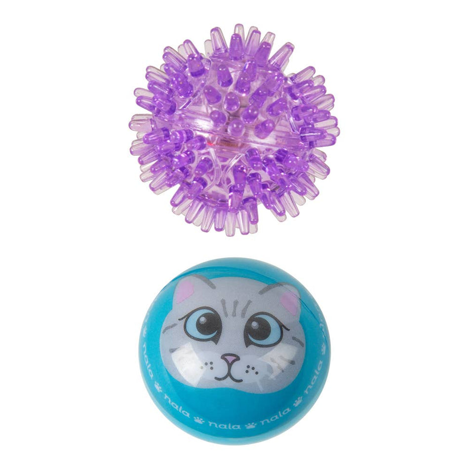 Nala Wacky Bouncers mingi luminoase cu ricoeu neregulat pentru pisici