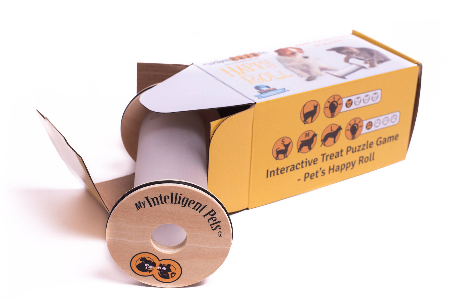 Happy Roll jucarie interactiva pentru pisici, cu recompense