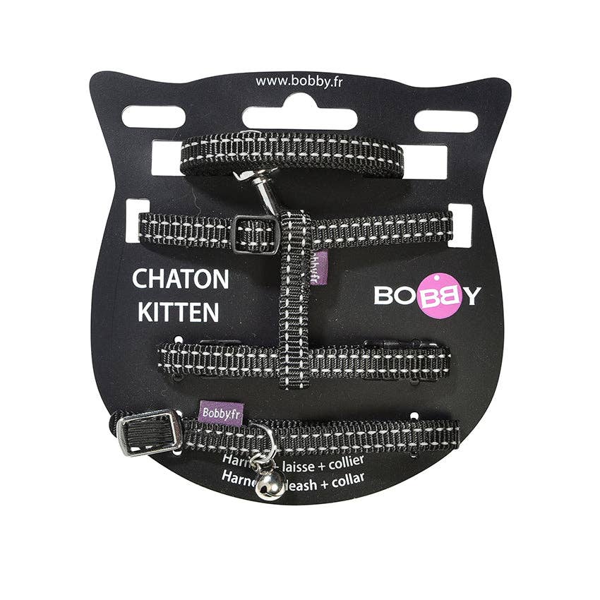 Bobby Safe set ham, zgarda si lesa pentru kitten zgarda 17-22 cm, ham 19-30 cm