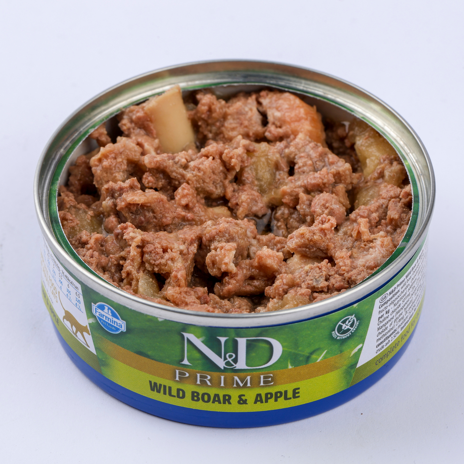 N&D Prime hrana umeda cu mistret si mar pentru pisici, 70 g