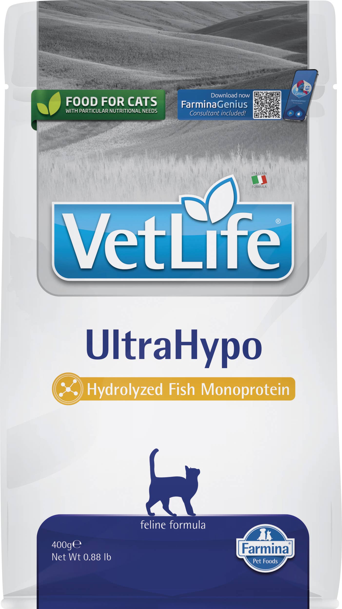 Farmina Vet Life UltraHypo hrana dietetica pisici 400 g