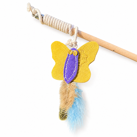 Funny Zoo undita pentru pisici Butterfly, cu fluture si pene