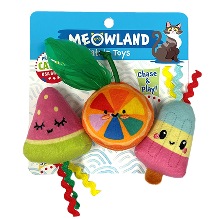 Meowland Summer set 3 jucarii cu catnip pentru pisici
