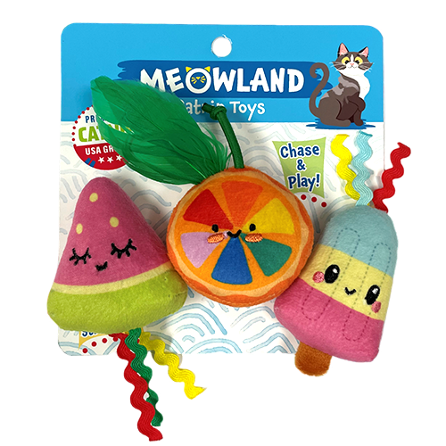 Meowland Summer set 3 jucarii cu catnip pentru pisici