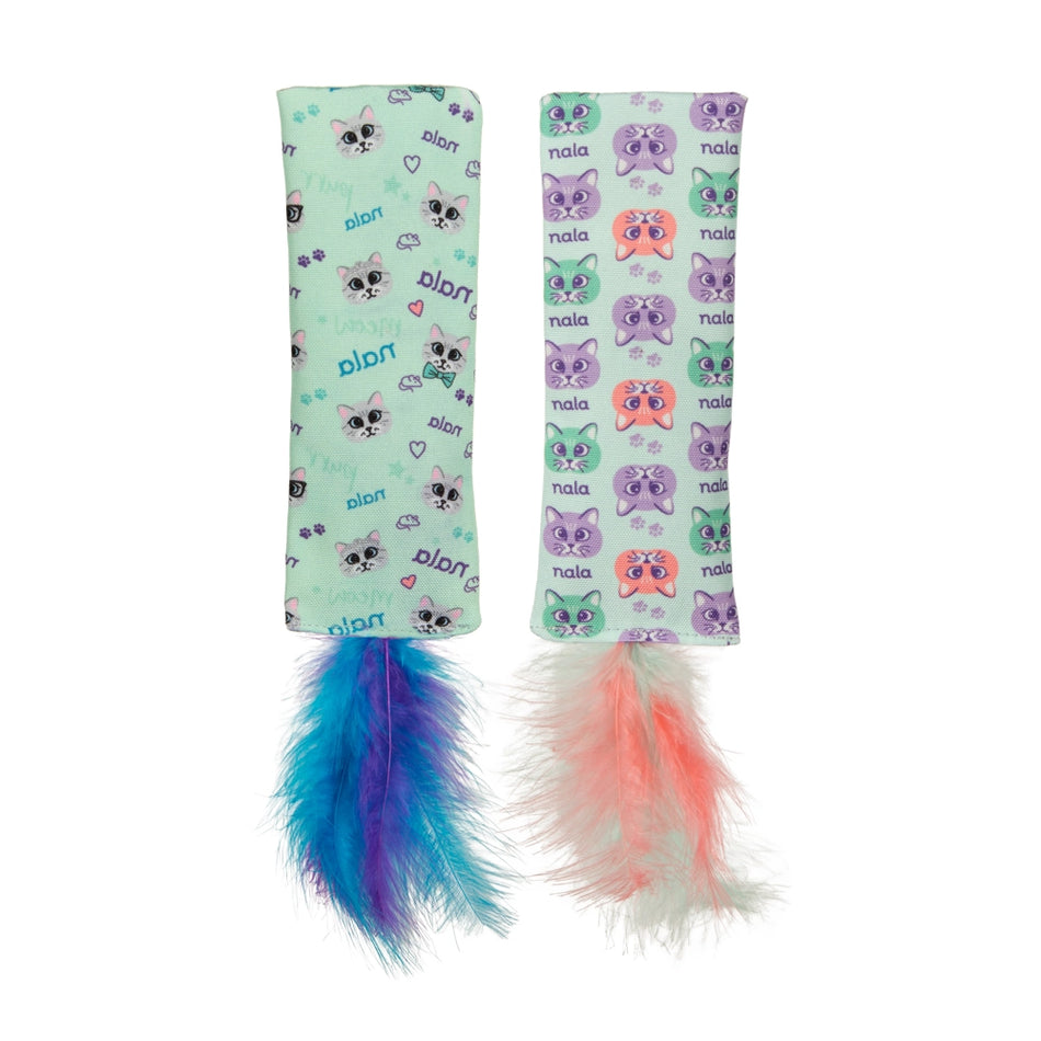 Nala Bunny Kickerz set 2 jucarii cu catnip, pene si efect fosnitor pentru pisici