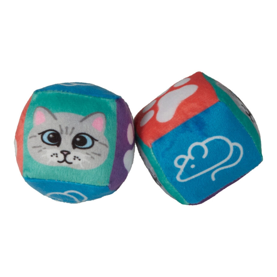 Nala Dice set 2 jucarii de plus cu catnip pentru pisici