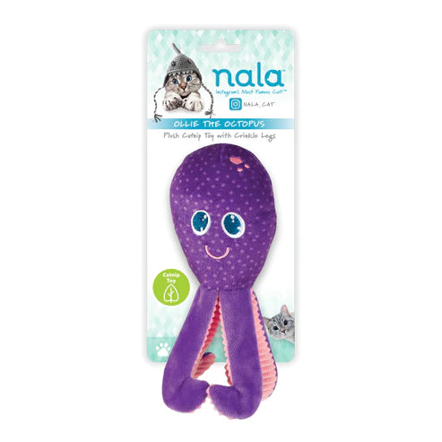 Nala Ollie The Octopus jucarie plus cu catnip si elemente fosnitoare pentru pisici