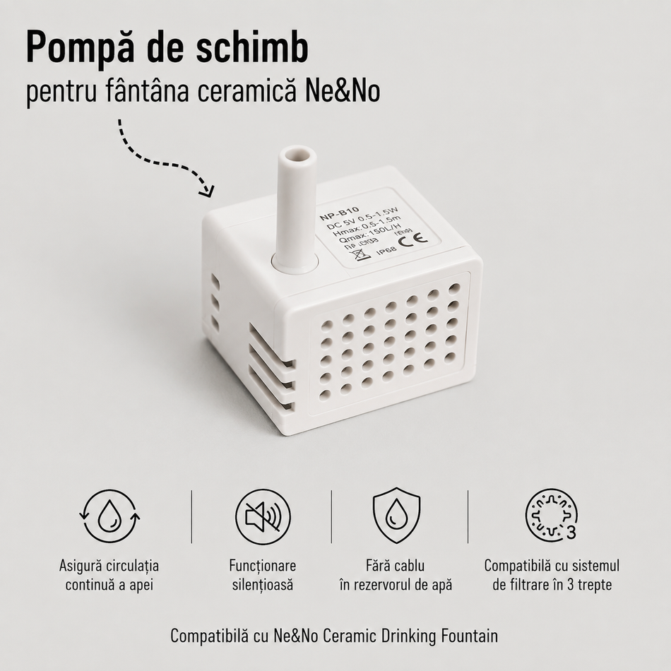 Ne&No pompa de schimb pentru fantana ceramica pisici