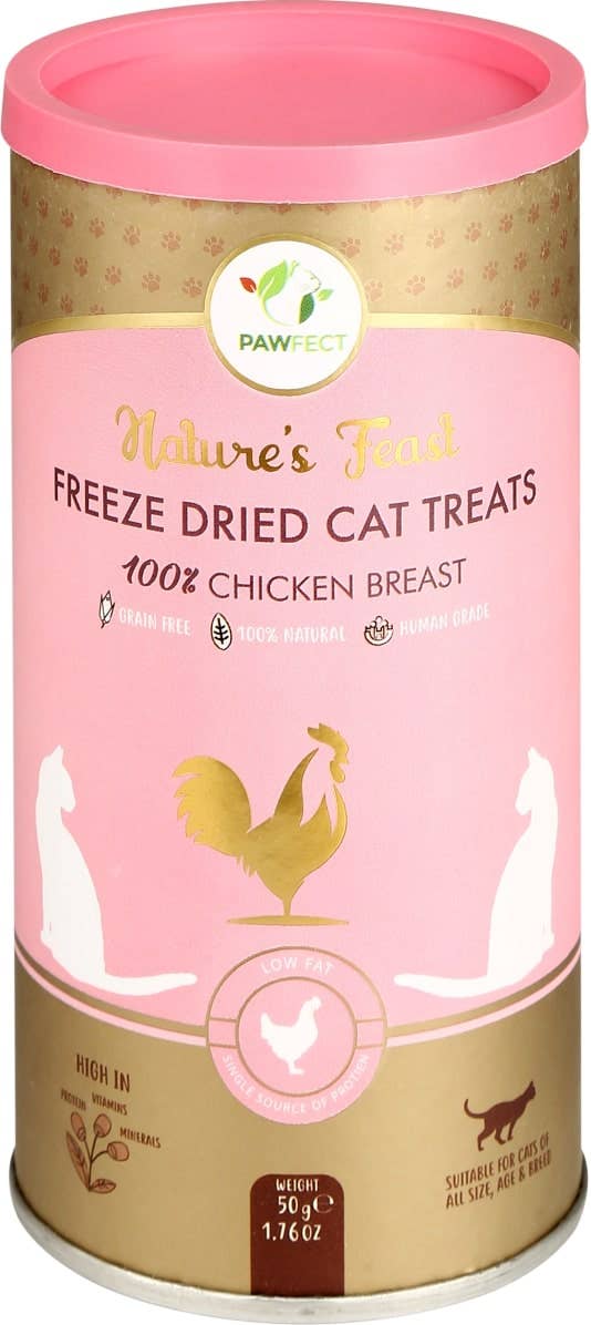 PawFect recompense pisici freeze-dried piept pui 50 g