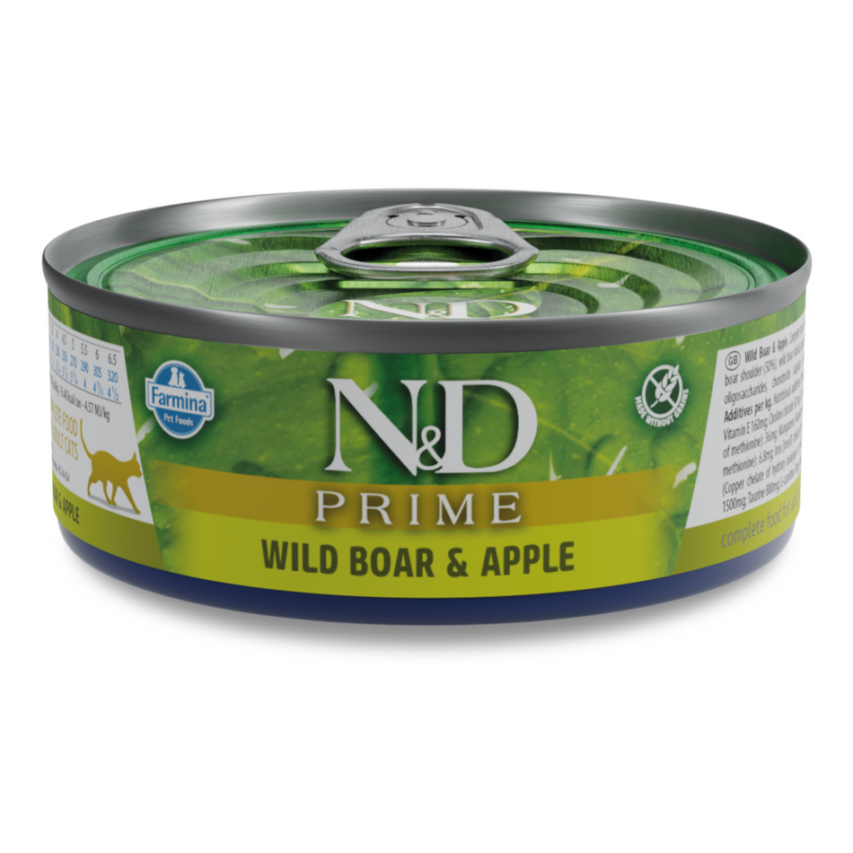 N&D Prime hrana umeda cu mistret si mar pentru pisici, 70 g