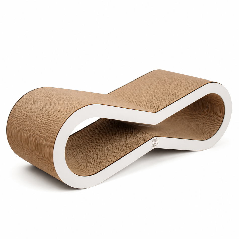 MurMarket Tiny Tiger S scratcher din carton ondulat pentru pisici, 60 x 20 x 22 cm