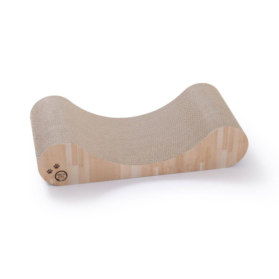 Necoichi lounge curbat pentru pisici, carton pentru zgariat, Oak