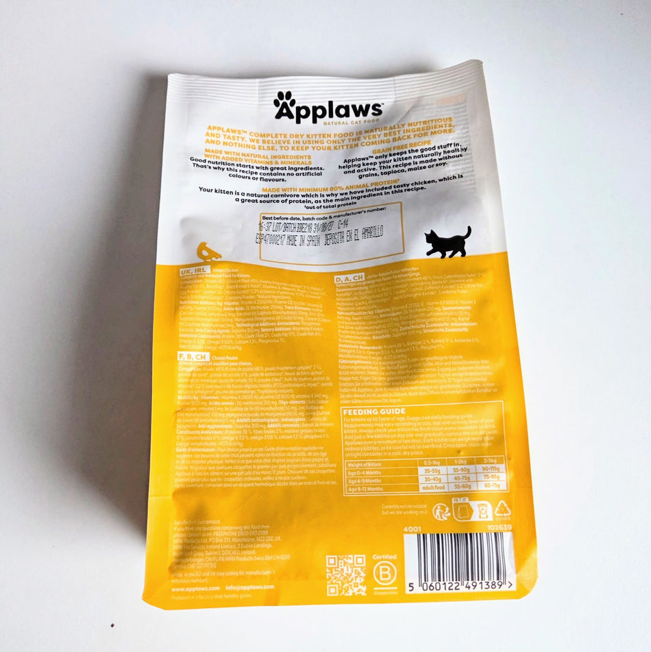 Applaws hrana uscata pentru pisoi, cu pui, 400 g