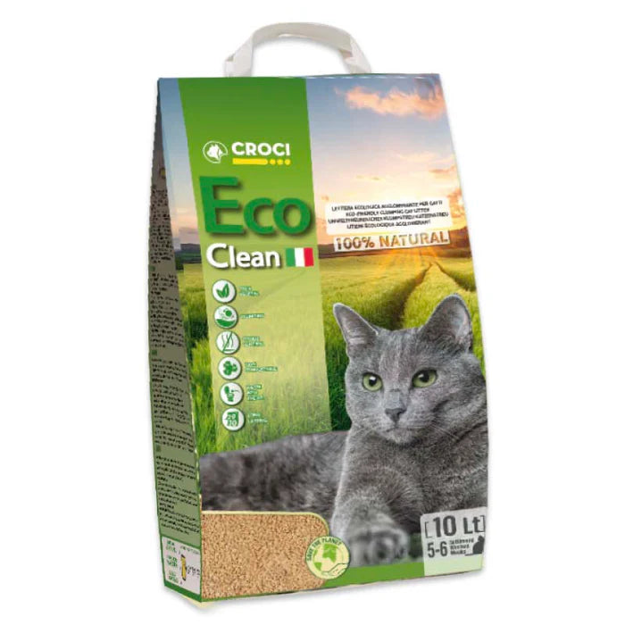 Croci Eco Clean nisip vegetal aglomerant pentru pisici, 10 L, 4.1 kg
