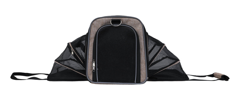Wouapy Sac Camping geanta extensibila de transport pentru pisici si caini, 45 x 25 x 28 cm