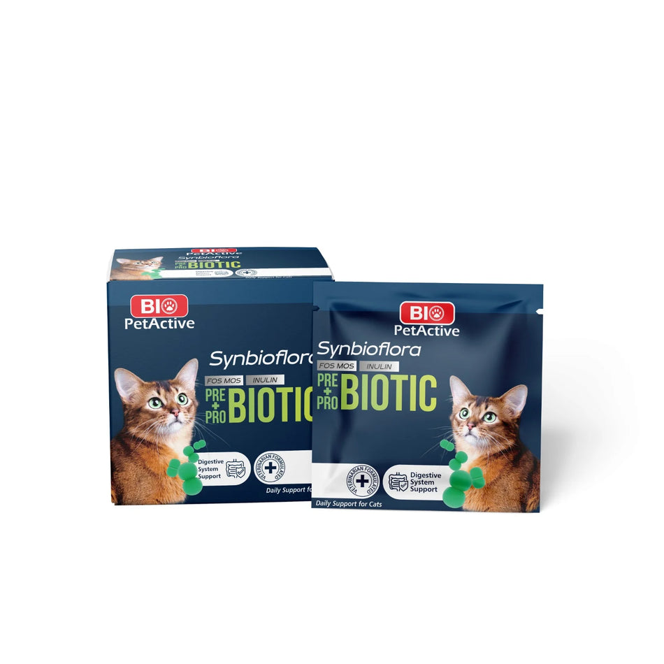 Bio PetActive Synbioflora prebiotice si probiotice pentru pisici, 30 plicuri
