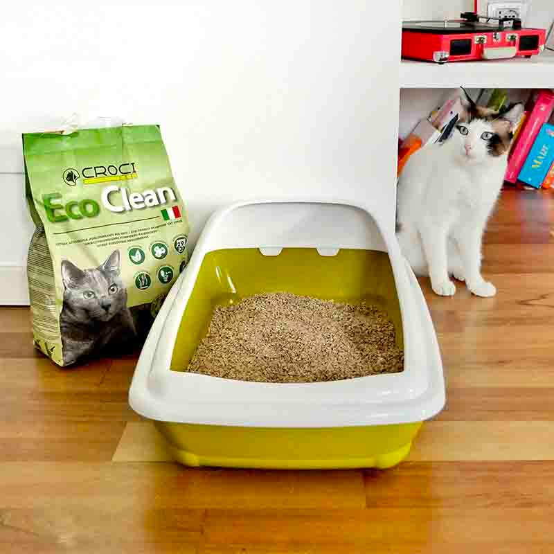 Croci Eco Clean nisip vegetal aglomerant pentru pisici, 6 L, 2.5 kg
