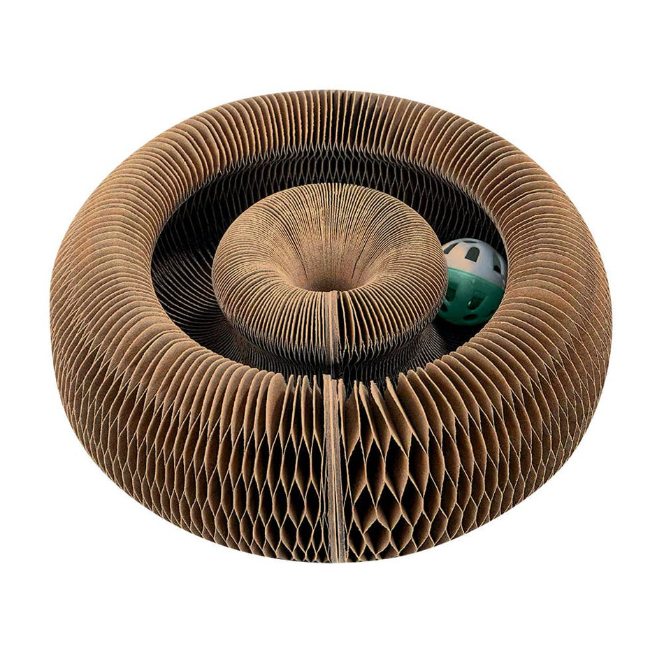 Nala Expandable Hideout scratcher extensibil si modelabil cu bila pentru pisici