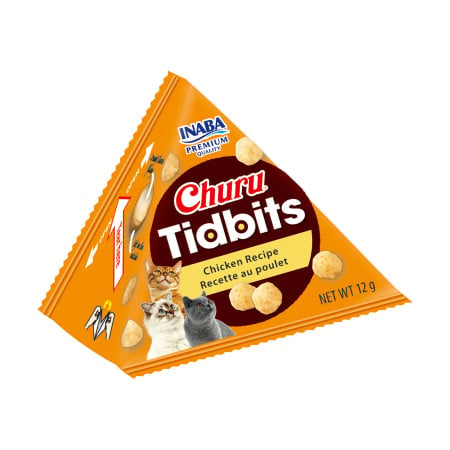 Churu Tidbits recompensa pentru pisici, pui, 3 x 12 g | Inaba
