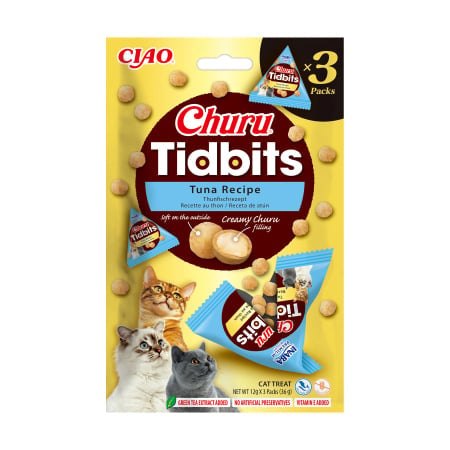 Churu Tidbits recompensa pentru pisici, ton, 3 x 12 g | Inaba