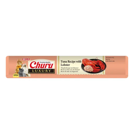 Churu Luxury recompensa cremoasa pentru pisici, ton cu homar, 4 x 14 g