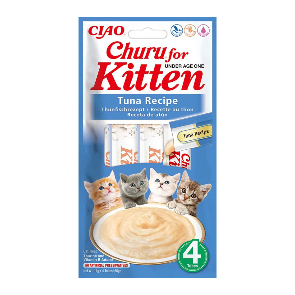 Churu Kitten 4 x 14 g cu ton | Inaba