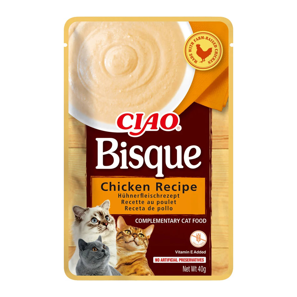 Ciao Churu Bisque cu pui pentru pisici, 40 g