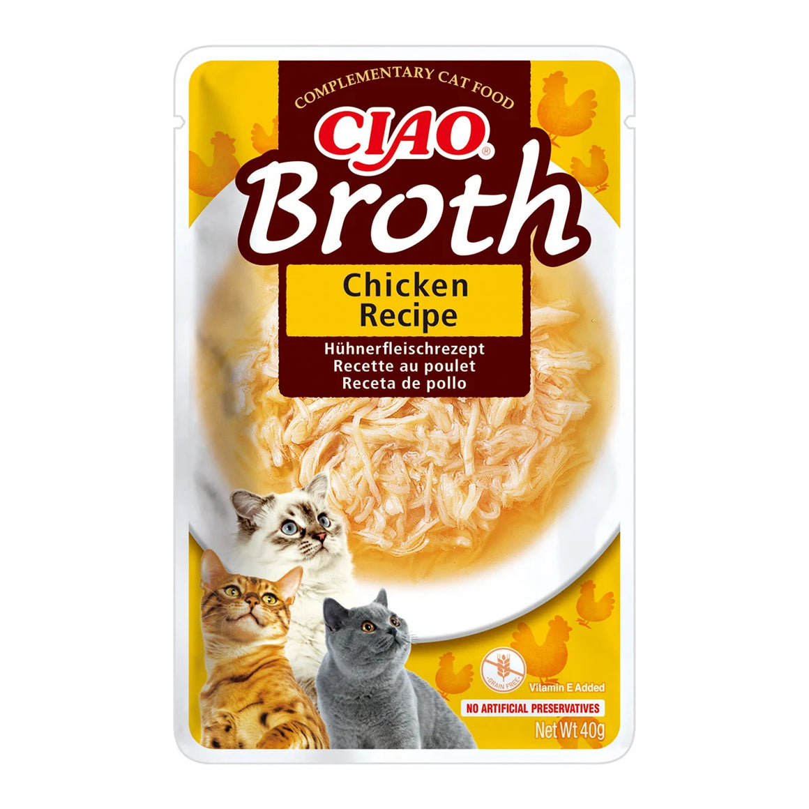 Ciao Churu Broth hrană umedă pentru pisici cu pui, 40 g
