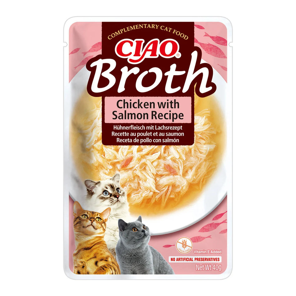 Ciao Churu Broth cu pui si somon, 40 g | Inaba