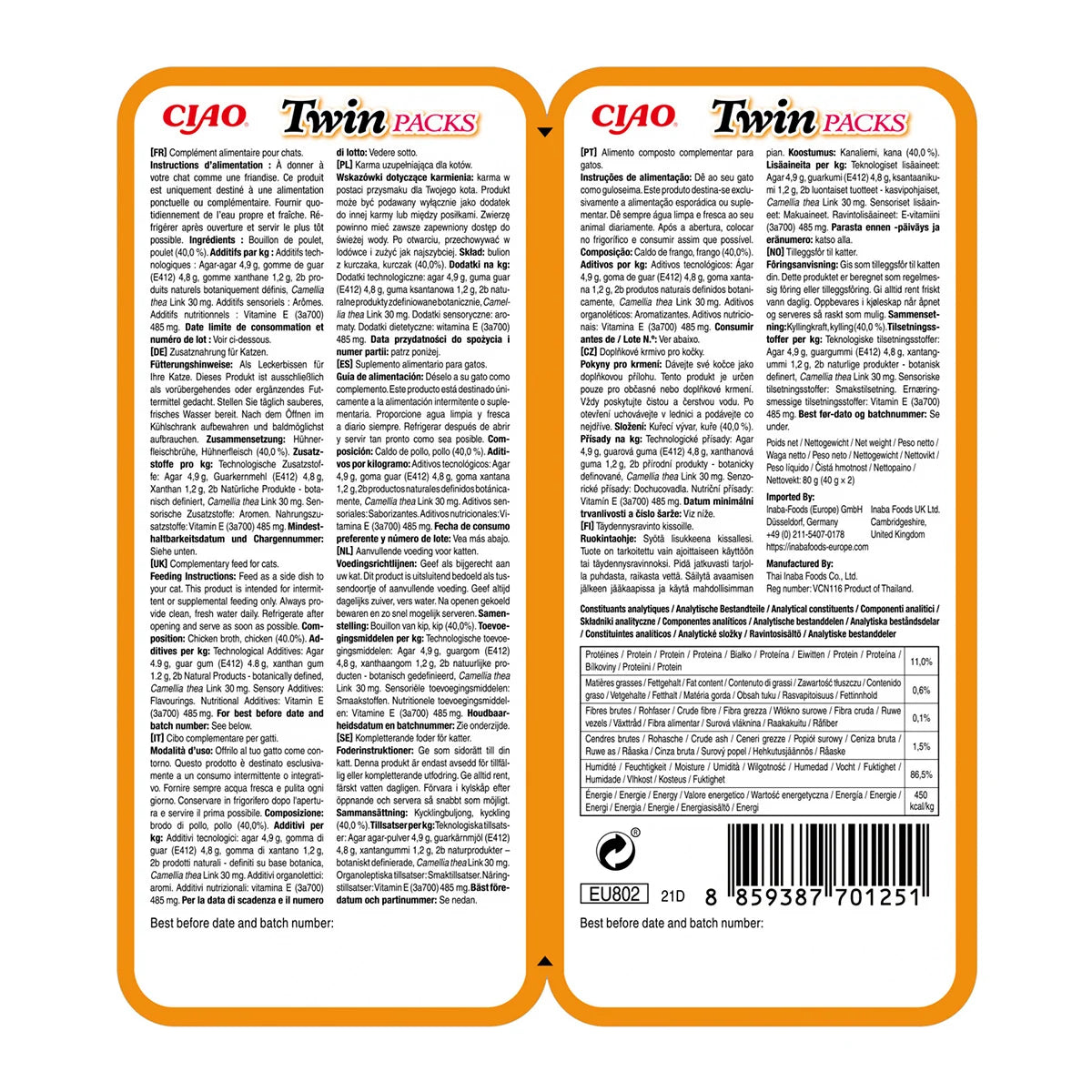 Ciao Churu Cat Twin 2 x 40 g | Inaba