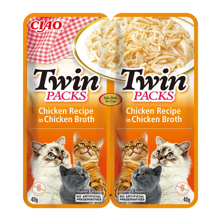 Ciao Churu Cat Twin hrană umedă pentru pisici cu pui în supă de pui, 80 g