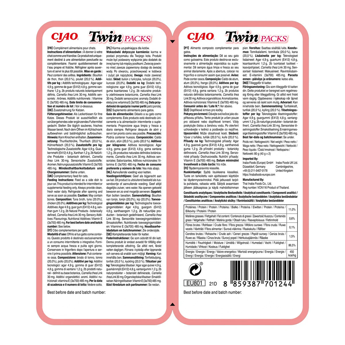 Ciao Churu Cat Twin 2 x 40 g | Inaba