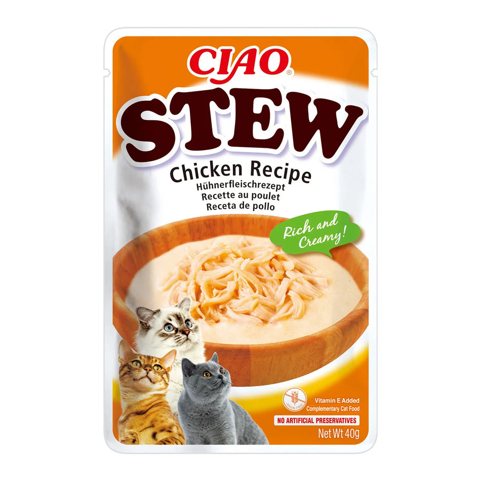 Ciao Churu Stew hrană umedă pentru pisici cu pui, 40 g