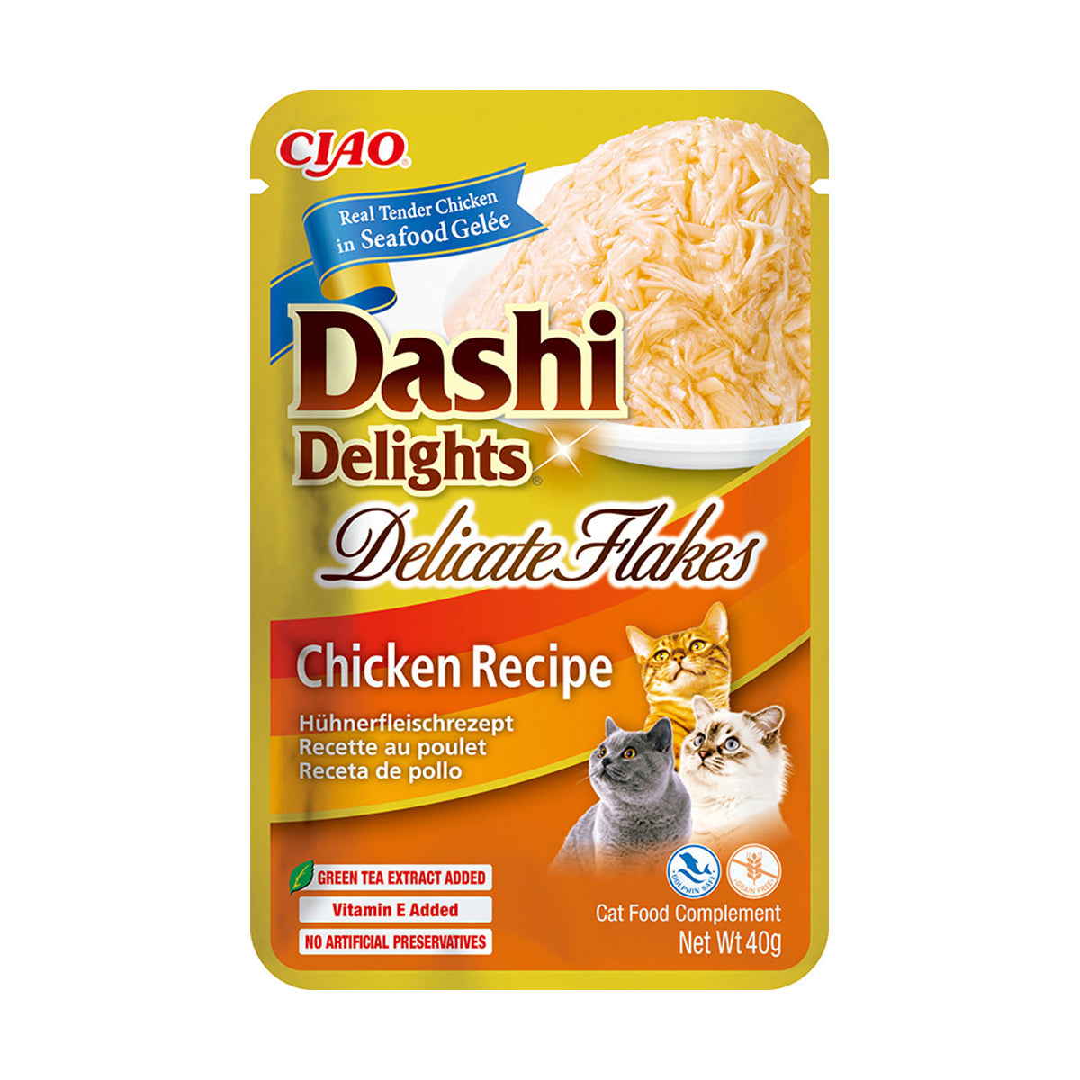 Ciao Dashi Delights Delicate Flakes Reteta cu Pui 40 g | Inaba