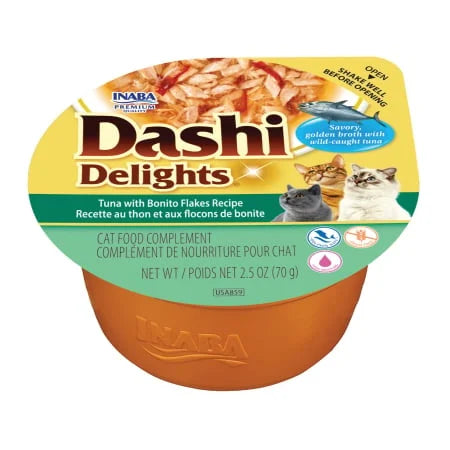 Ciao Dashi Delights pentru pisici, ton si fulgi de bonito, 70 g | Inaba
