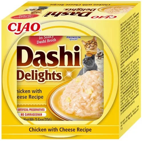 Ciao Dashi Delights pentru pisici, pui si branza, 70 g | Inaba