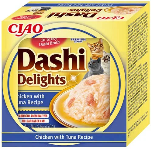 Ciao Dashi Delights pentru pisici, pui si ton, 70 g | Inaba