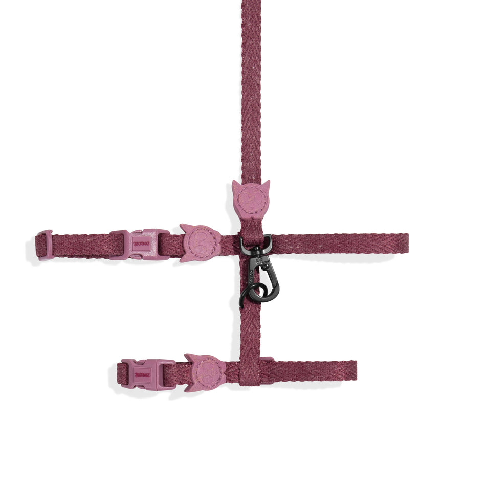 Zee.Cat Naturals 2.0 Hibiscus set ham si lesa pentru pisici, gat 20-30 cm, piept 26-41 cm