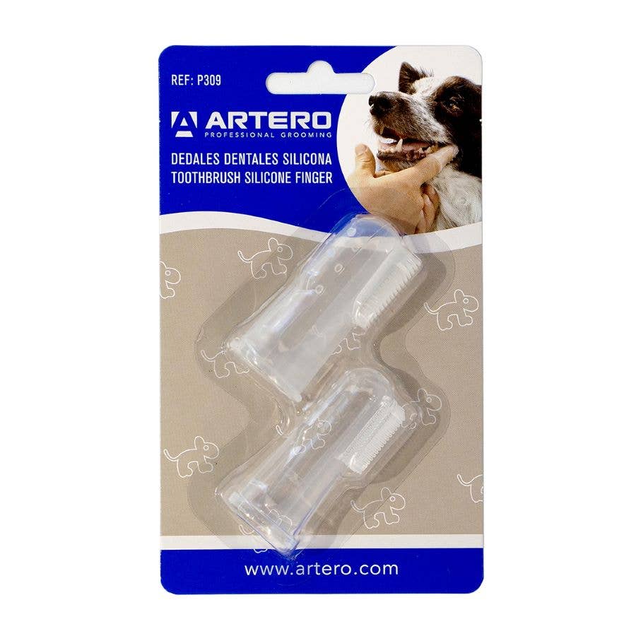 Artero Dental Thimbles – Set 2 degetare din silicon pentru curățarea dinților, M/L