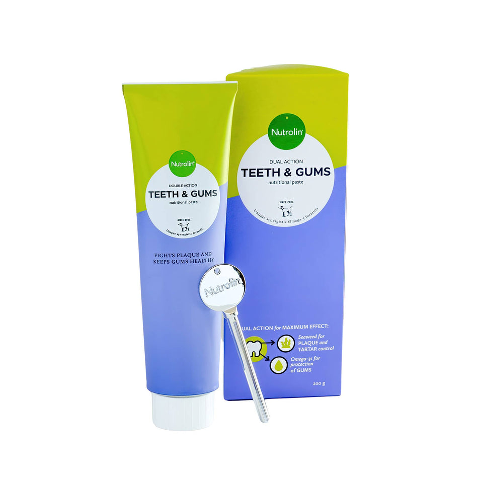 Nutrolin Teeth & Gums pasta pentru dinti si gingii, pentru pisici si caini, 200g