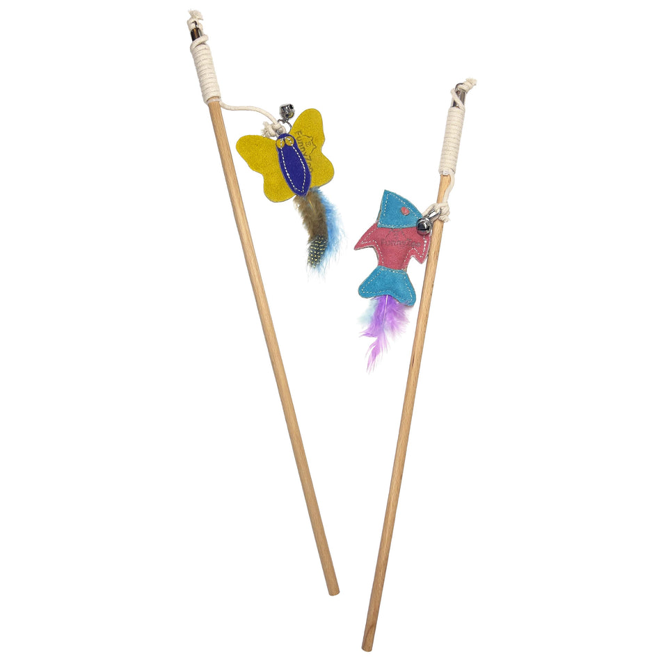 Funny Zoo undita pentru pisici Fishy, cu peste si pene